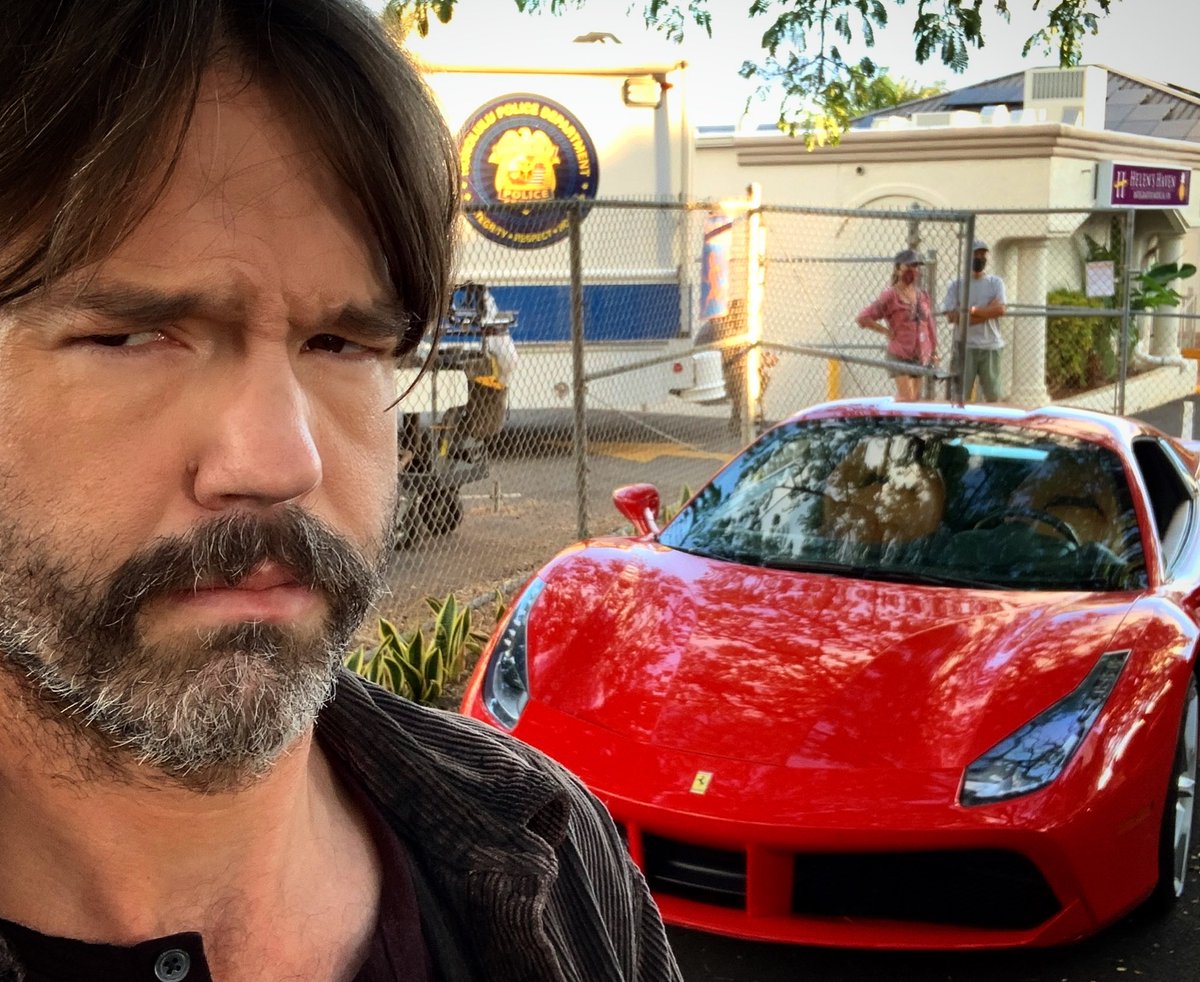 We did not get along!  Such a diva. 
Tonight on CBS. 
#magnumpi #ferrari