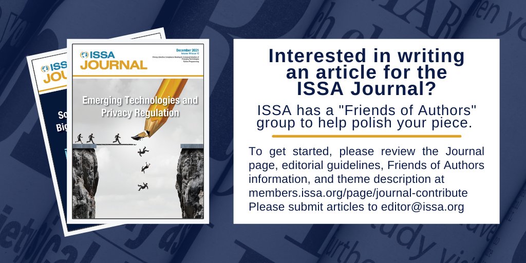 ISSAINTL's tweet photo. Did you include focusing on your career to your list of New Year's resolutions? Write an article for the ISSA Journal.
A published article gives you recognition for your work, builds name recognition in the industry, and it looks great on your resume, CV, and bio.

#ISSAJournal https://t.co/KV7T4Uca2z