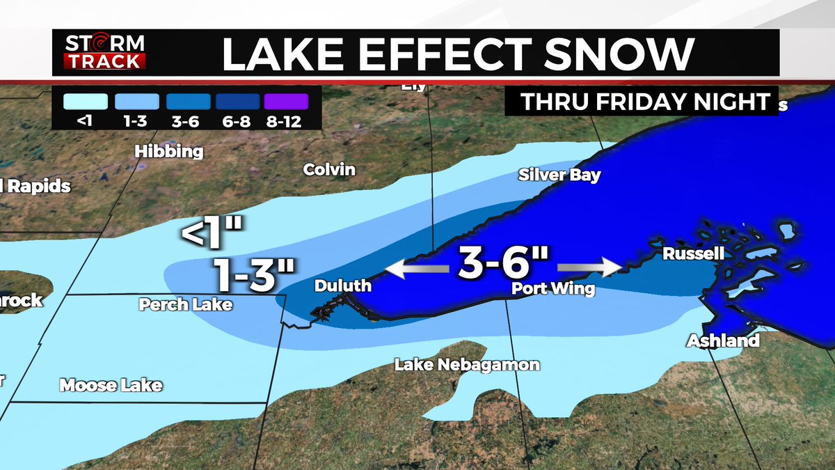 A large weather system is brings widespread accumulation for western & southern Minnesota. Lake effect will bring a narrow band of persistent snow to the North Shore and the Head of Lake Superior. Visibility and road conditions could change drastically. https://t.co/J9AIrGOGvj https://t.co/IWUDqB6hxo