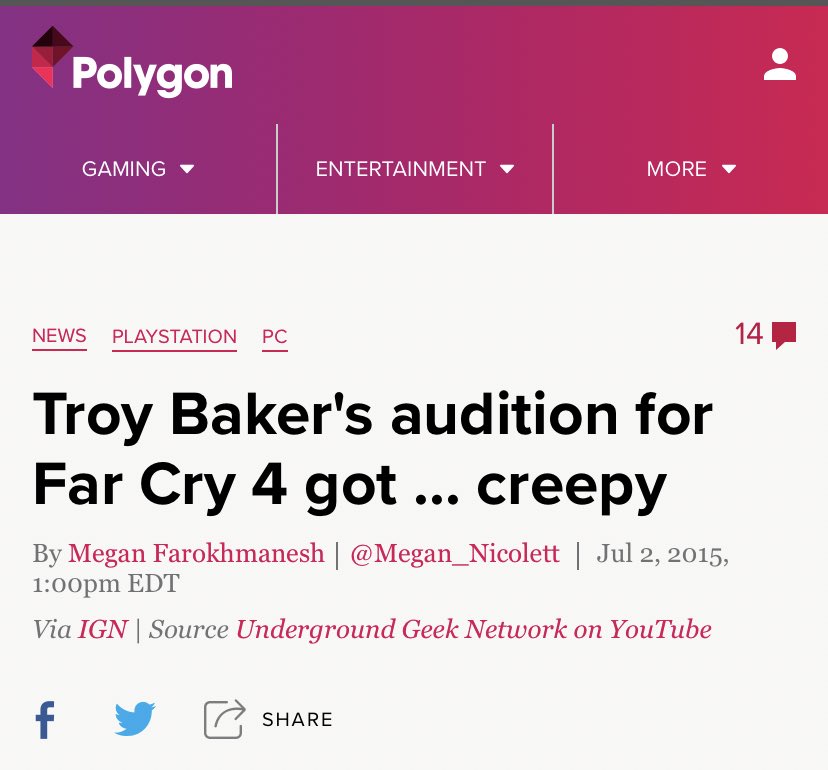 Troy Baker's audition for Far Cry 4 got  creepy - Polygon