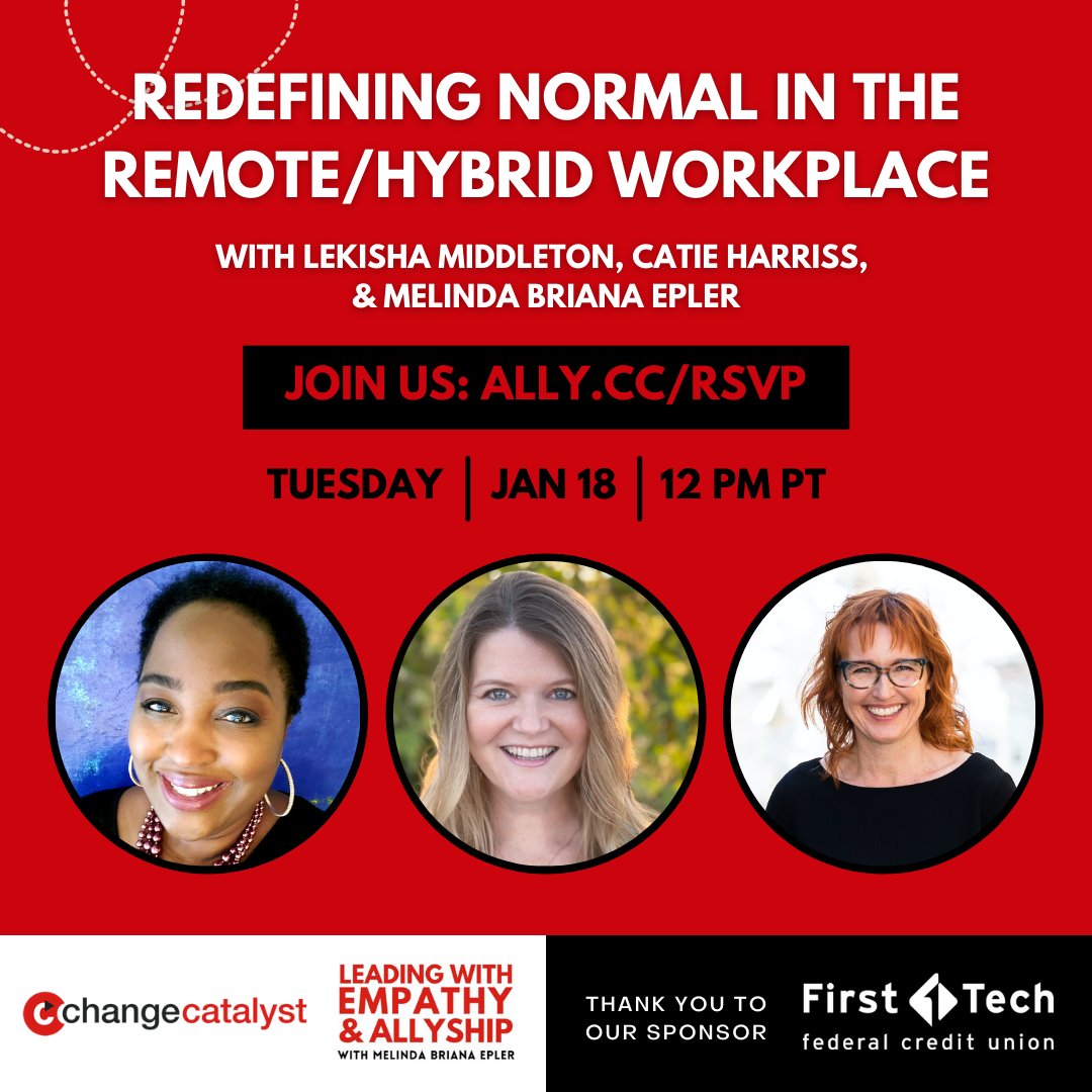empoviaco's tweet photo. Join us Tues 1/18 @ 12pm PT as @thepeopletechie, Catie Harriss, and @mbrianaepler discuss redefining a new normal in a way that is more inclusive and equitable.

👉 Register at https://t.co/0S1IqcFnoP. 

Thank you to @FirstTechFed.  

#Allyship #BeAnAlly #DEI #RedefiningNormal https://t.co/LopBy7gmzw
