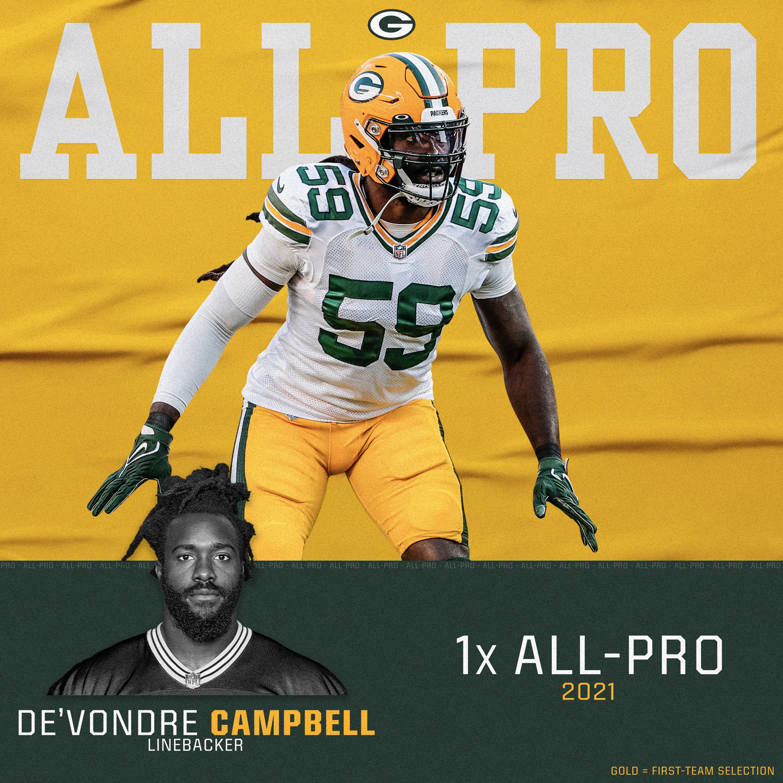 Packers MLB De'Vondre Campbell