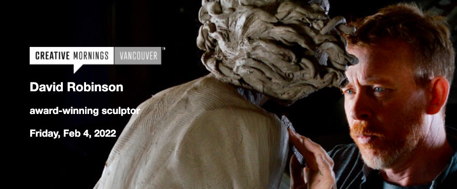 Vancouver_CM's tweet photo. Feb 4th #CMVan Event - Theme: Monumental
Online | Free | 8:30am PST
Allow us to introduce you to award-winning sculptor David Robinson!
🗿REGISTER NOW for a behind the scenes tour of his studio, view his incredible work, and hear his inspirational story:
https://t.co/W2aJzZc7Wb https://t.co/Dwb417nCcr
