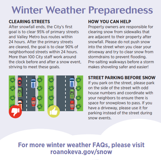City_of_Roanoke's tweet photo. #Snowanoke Tips https://t.co/Ji4ag8RBtS