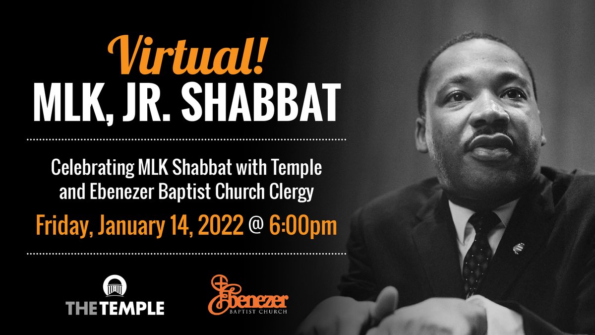 Watch our Virtual MLK Shabbat TONIGHT starting at 6:00 PM! 

View on YouTube here: youtu.be/px85PBu5xZc