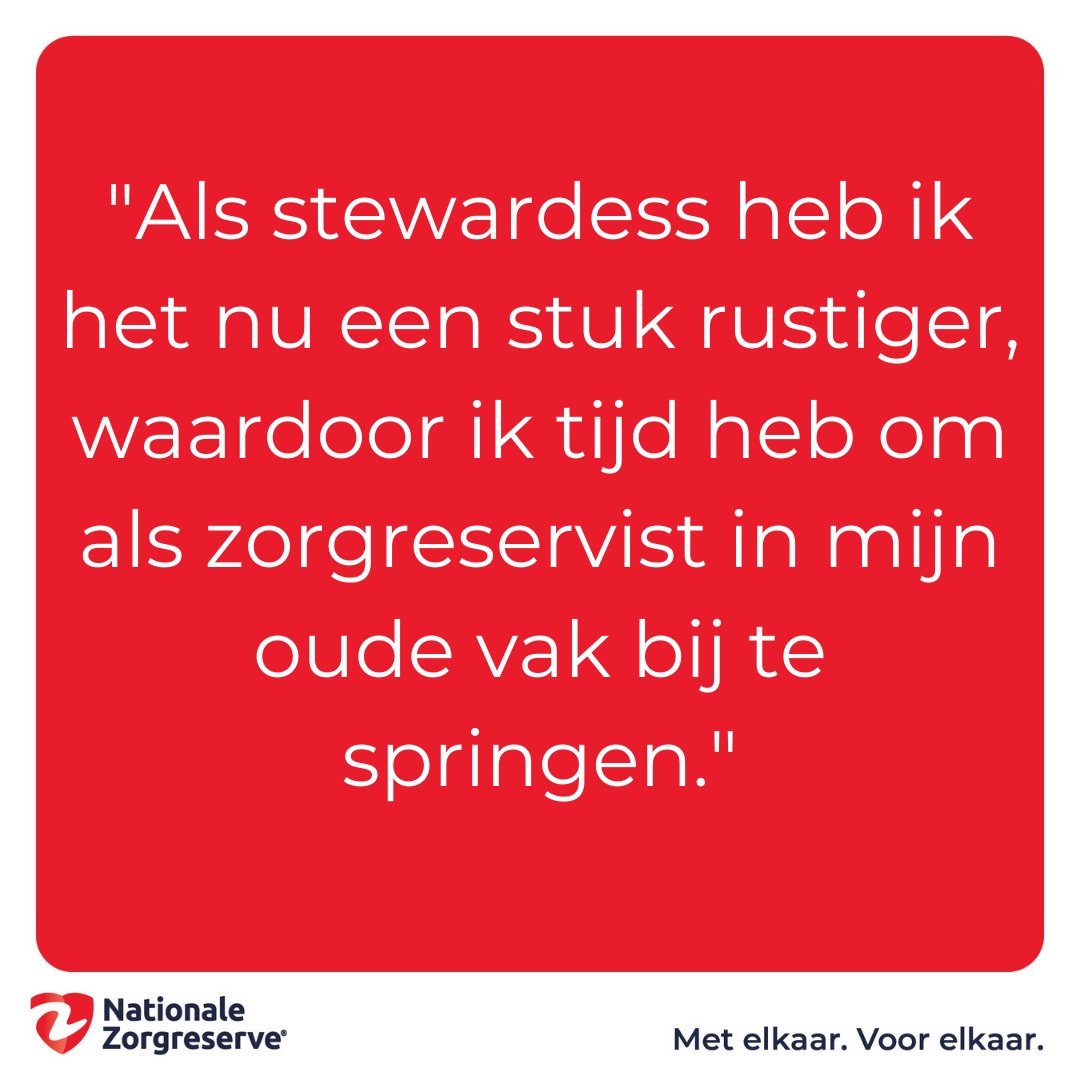 Heb jij ervaring in de zorg en klopt jouw zorghart nog? Meld je dan nu aan via nationalezorgreserve.nl en we nemen binnen 48 uur contact met je op.

#nationalezorgreserve #missiezorgreservisten #bijspringen #helpen #metelkaar #voorelkaar #crisis #zorghart #doemee #hartvoordezorg