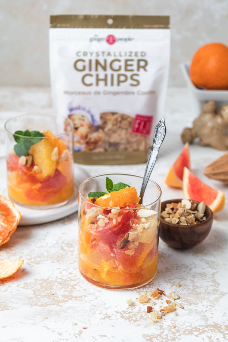 Citrus season is in full swing 🍊 &amp; perfect for adding immune-boosting #vitaminC to your #diet. We're digging this Citrus Salad with our Crystallized Ginger -- a simple mix of grapefruit, clementines, sugar &amp; nuts from <a href="/foodandwine/">Food & Wine</a>. foodandwine.com/recipes/citrus…