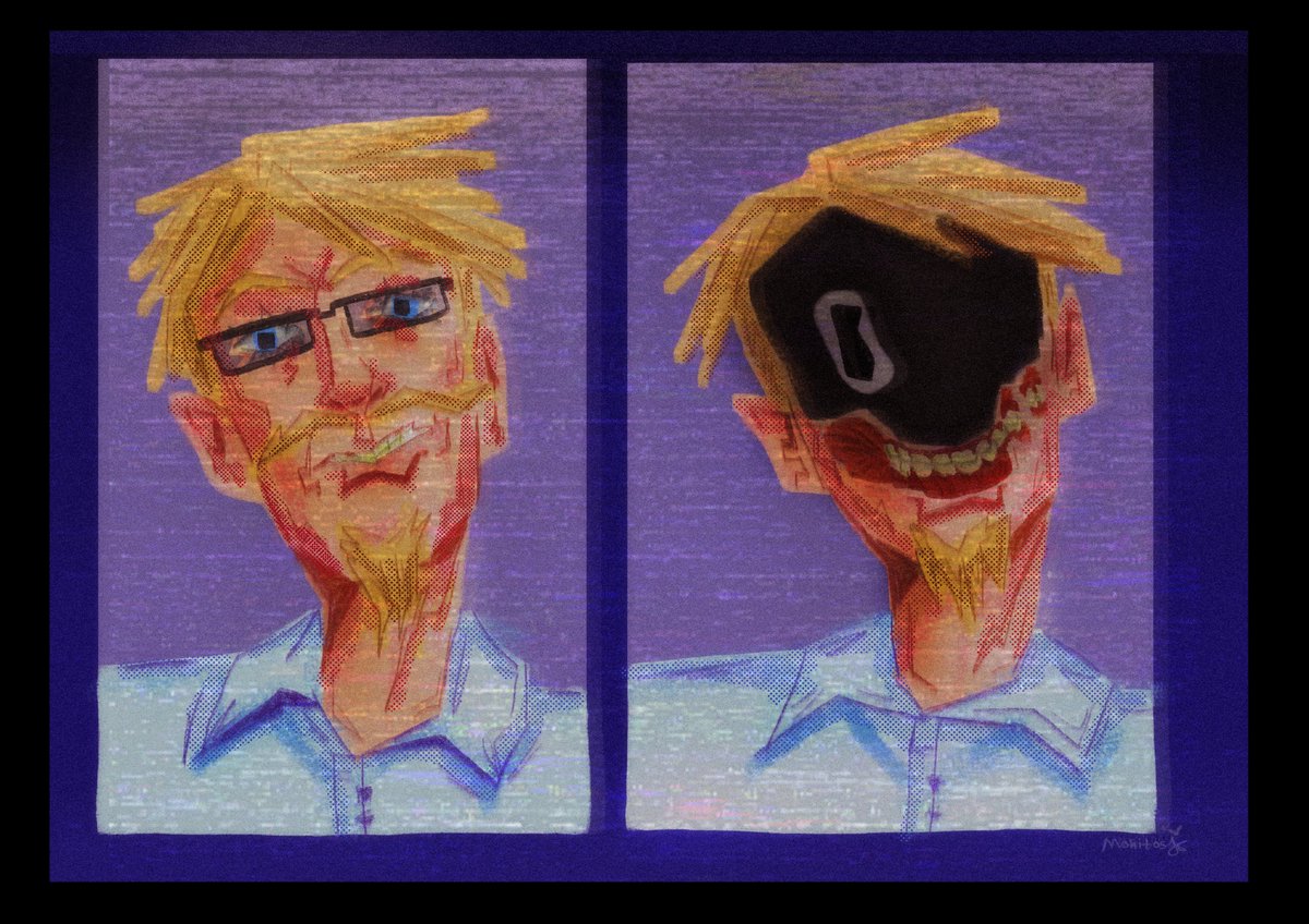 Mohitos3's tweet photo. BEWARE, FACE DISTORTION.
I drew my fan character based on a fan comic analog horror: BLUE_CHANNEL: THALASIN
#bluechannel #thalasin #analoghorror #horror #FanArtFriday https://t.co/laIJbUbmZl