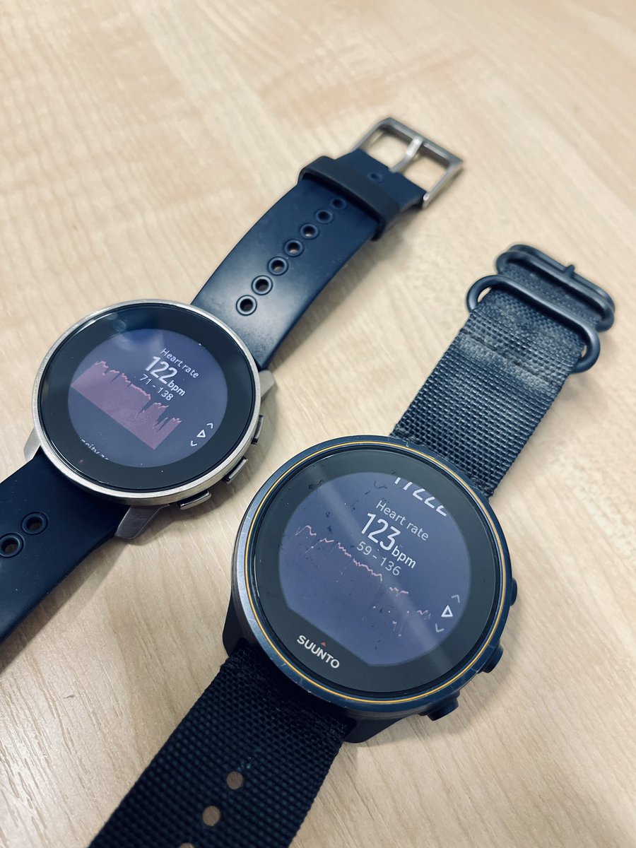 AnzeCesen's tweet photo. Suunto9Peak (wrist HR) vs. Suunto9Baro (belt HR) 🏃🏻♂️👌🏼 Outstanding work @suunto #S9P #S9B #AdventureStartsHere https://t.co/2rubzzTVZD