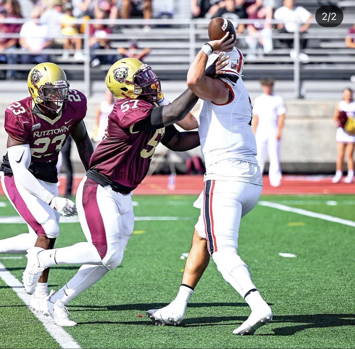 IbeDiawara's tweet photo. Alhamdulillah. Blessed to receive an offer from Kutztown University. #ItsGoodToBeGolden #BearDown 🐻 https://t.co/LMNDjvBV4B