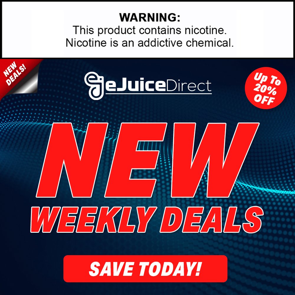 eJuiceDirect's tweet photo. It's finally Friday! Perfect time to stock up on this weeks Vape Deals!
.
.
.
Shop: https://t.co/Hw3WVI2uyi
.
#no2minors #vape #vapelife #vapenation #vapeporn #vapeon #VapeFam #vapecommunity #vapelyfe #vapetricks #vapestagram #vapers #VapeDaily #vaper #vapelove #vapeshop #vapepic https://t.co/nKXexkXwsO