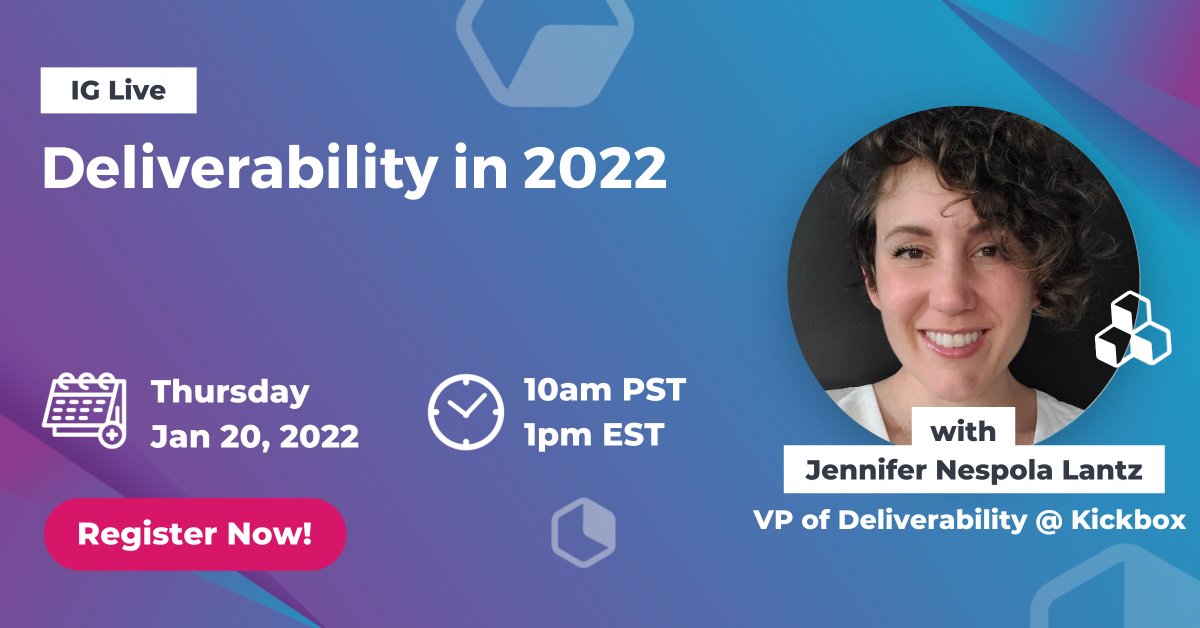 emailDELIVbyJEN's tweet photo. I'm so excited to be speaking with @julesatbee from @beefreeio next Thursday, Jan 20th, @ 1PM ET.

Join us on Instagram to hear about the field I work in (deliverability 🎉), what's been changing, where we're going, &amp; more!

@kickbox #emailgeeks #deliverability #emailmarketing https://t.co/oy0BqJ2LIr
