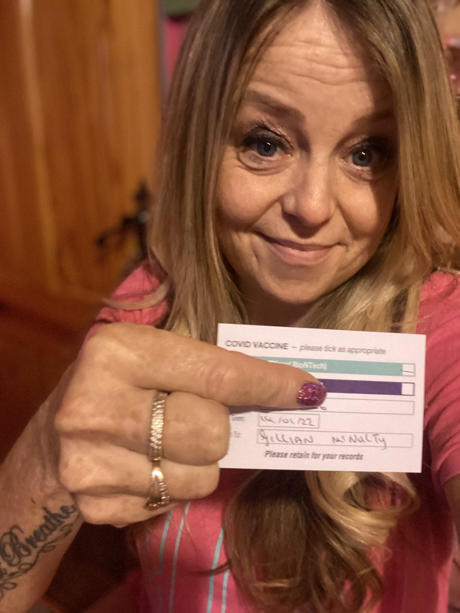 jilli09's tweet photo. 4th Covid Vaccine/2nd booster done! Just have to say if you have a problem with the vaccine, just bear in mind science is the reason I’m alive today, @VertexPharma drugs were trialed on me, they’ve been saving my life for 9 years. #Pfizer #covidvacccine #cysticfibrosis #dialysis https://t.co/bs5hWPQeXP