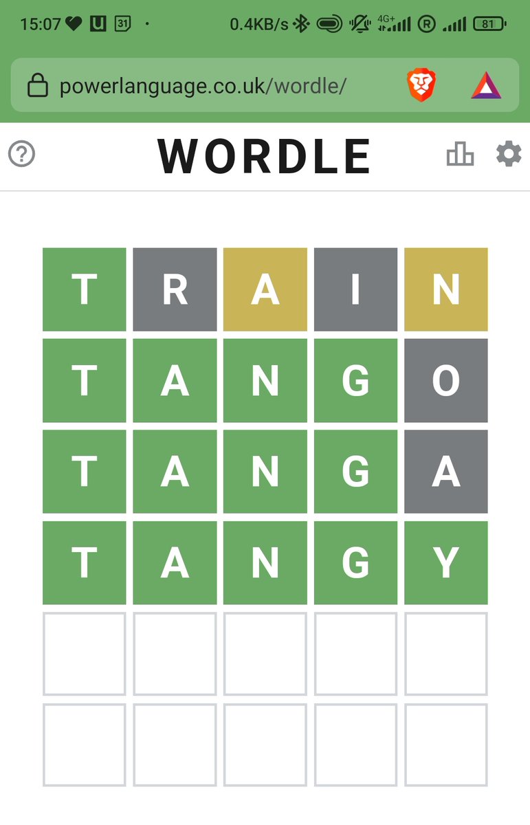 matystl's tweet photo. @peterpme Strategy guess random vowels at end worked for me but i was pissed that its not tango https://t.co/8Mo301GonM