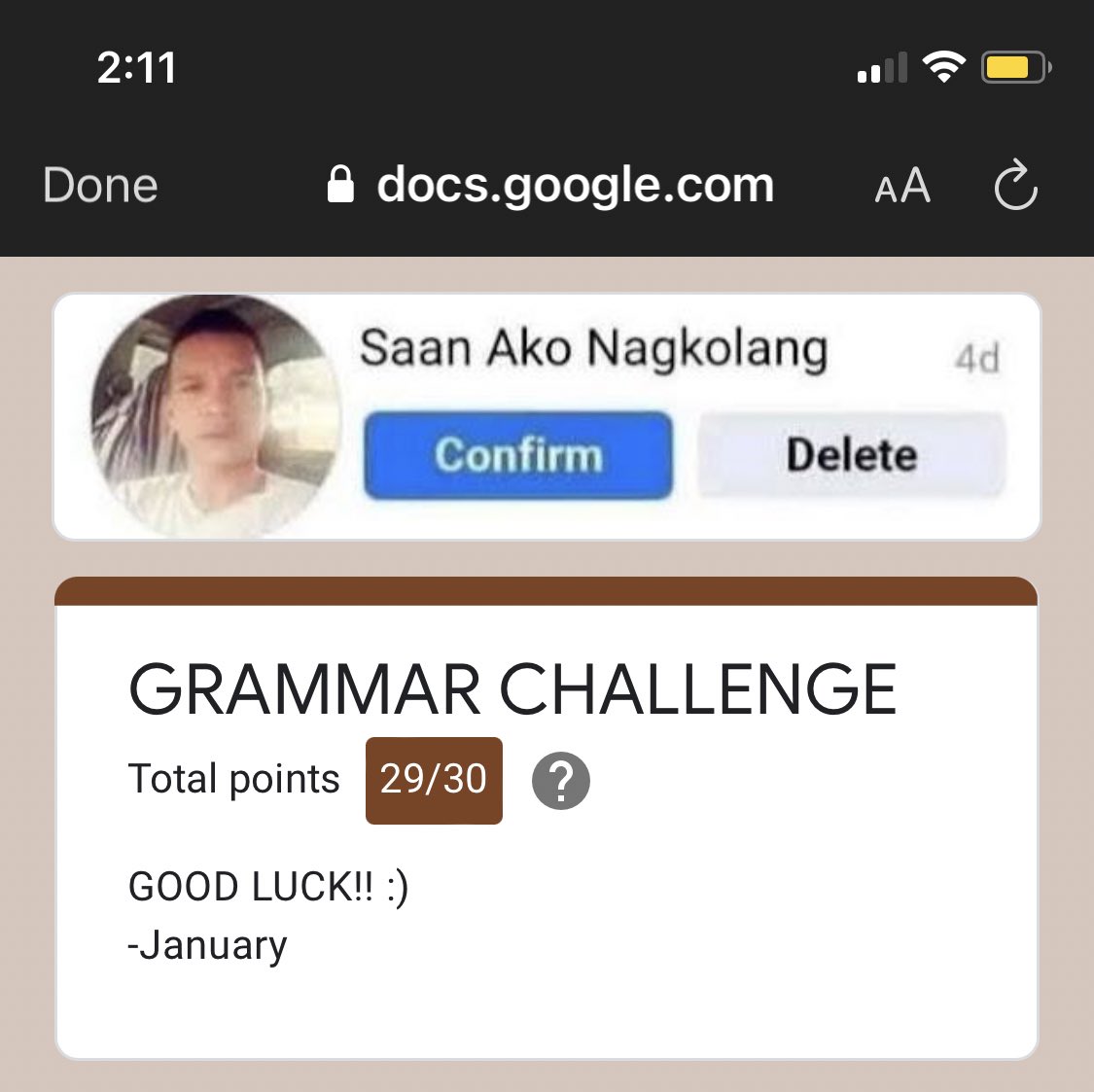 ilyshouma's tweet photo. yung last question nagdalawang isip pa ko ma sorry ma 😭 https://t.co/2jPjwjM8fj