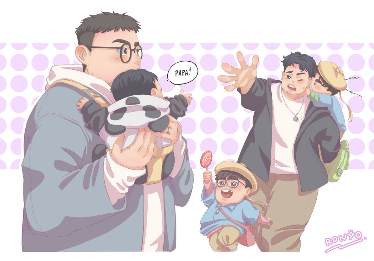 RonyoKeeper's tweet photo. Papa!!🍼🍭🌈👶🌻 #哈十七 #Ha17 https://t.co/cVnBKAbrG7