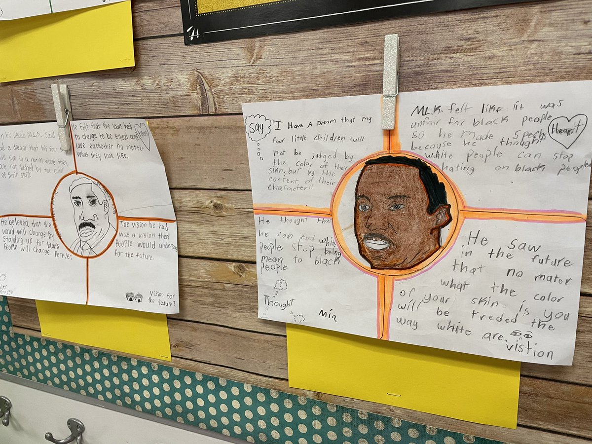 ALivin_SVES's tweet photo. In honor of MLK day, my 3rd graders researched and wrote about the life and legacy of civil rights leader #Martin Luther King Jr. ♥️ #expositorywriting #centralidea @SVista_ES https://t.co/VWRCRAO9FK