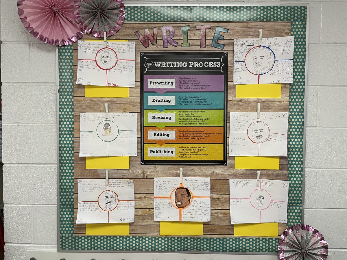 ALivin_SVES's tweet photo. In honor of MLK day, my 3rd graders researched and wrote about the life and legacy of civil rights leader #Martin Luther King Jr. ♥️ #expositorywriting #centralidea @SVista_ES https://t.co/VWRCRAO9FK