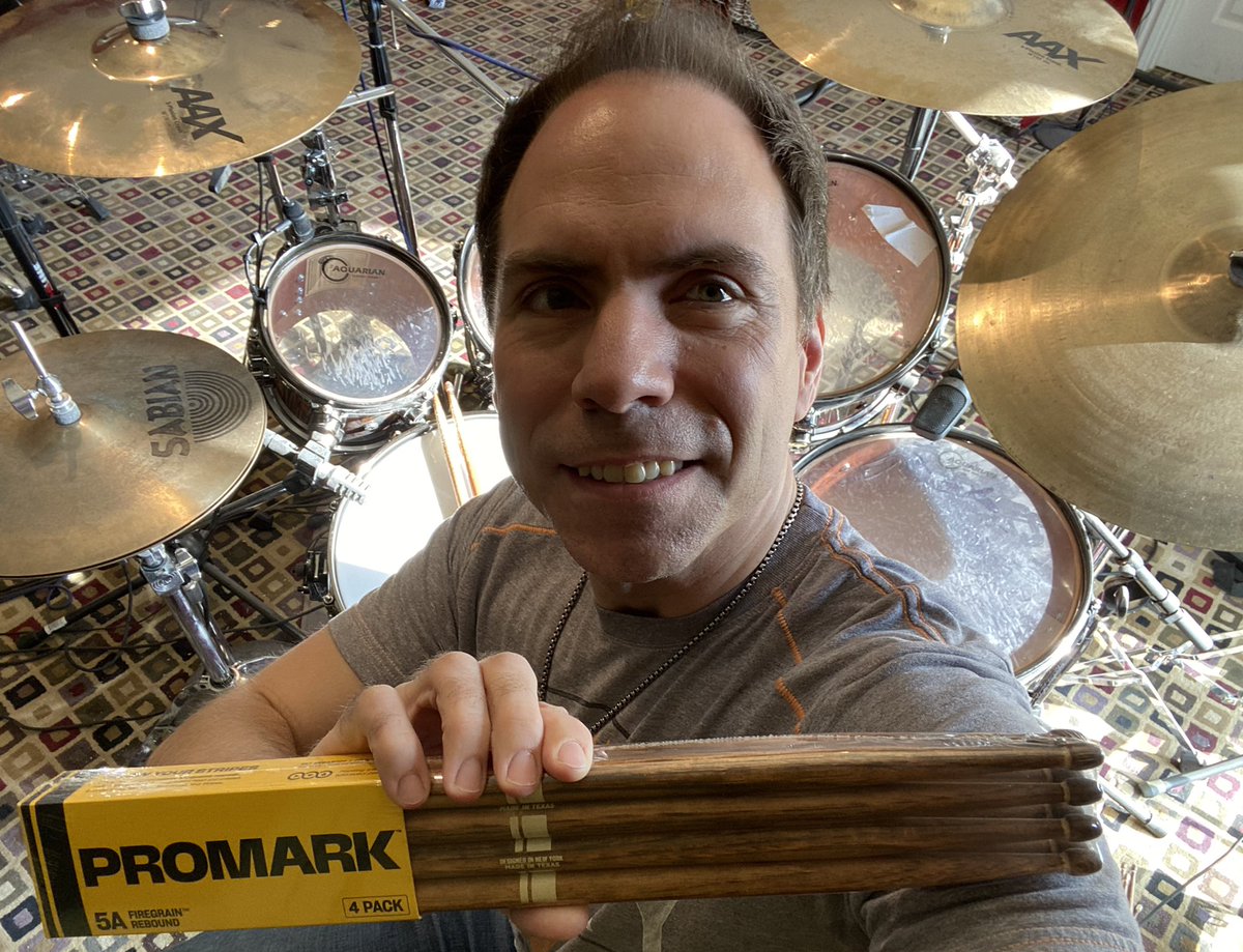 FrankKlepacki's tweet photo. Thanks to @promarksticks I am now stocked up on #firegrain rebound 5A sticks! I’ve been playing the regular rebounds the past few years, and I have indeed found the firegrain versions to be more durable and consistent in feel after long periods of use! https://t.co/oO7bPJt1GQ
