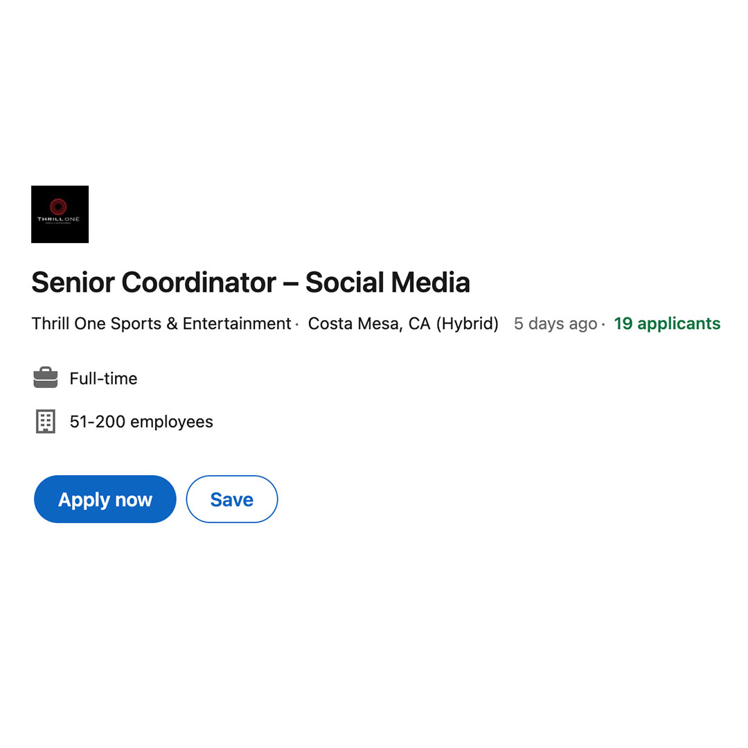 We're looking for a Senior Coordinator - Social Media to come in and help us engage our 40 million followers across all accounts. <a href="/NitroCircus/">Nitro Circus</a> + @NitroRallycross are just the start 👊

Apply now: bit.ly/3HX43GK