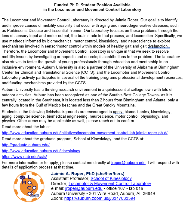 jaimie_roper's tweet image. We are looking for a nice human to join us as a doc student as early as this Fall. Retweets and sharing are appreciated! 🙏🤗