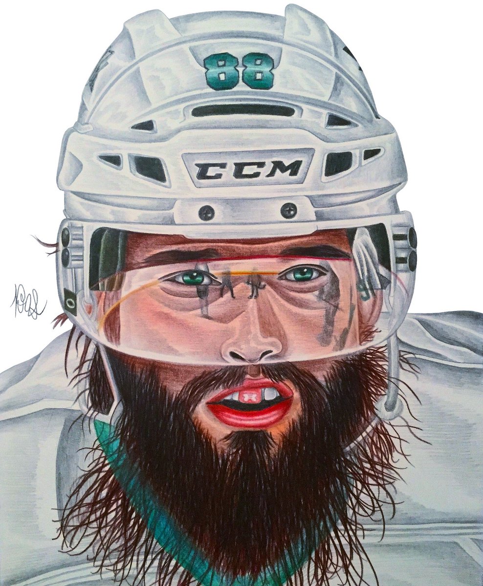 Brent Burns Colored Pencil Drawing by Brendan Schmucker - (BSketches) 
<a href="/SanJoseSharks/">San Jose Sharks</a>  <a href="/NHL/">NHL</a> @NHLNetwork <a href="/NHLdotcom/">NHL.com</a> <a href="/Burnzie88/">Brent Burns</a> #brentburns #sanjosesharks #Sharks  #letsgosharks #nhlstars #NHL #hockey #sports #art #artwork #drawing #coloredpencil #bsketches #bsketchesart