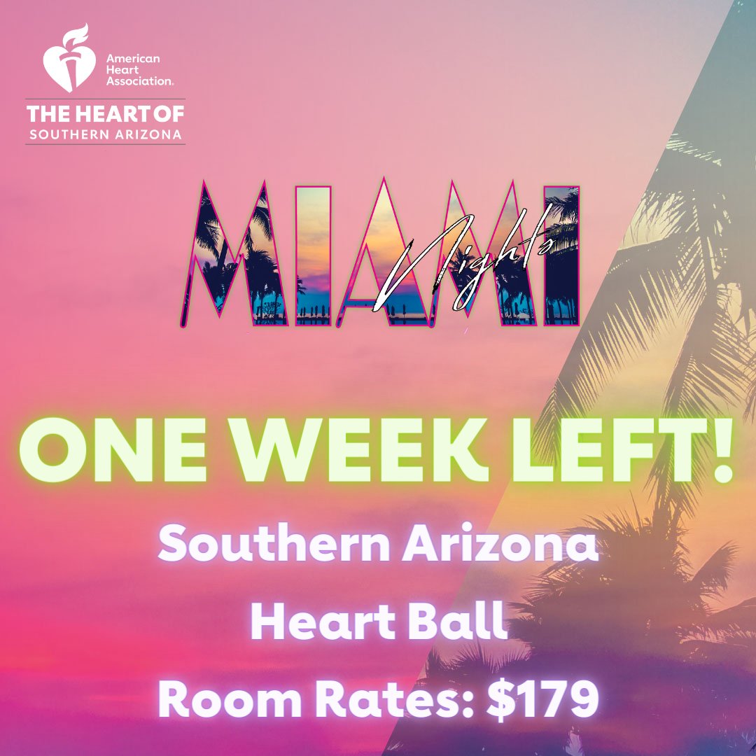AHAArizona's tweet photo. Headed to the #SoAZHeartBall? Lock in your room rates now! The Heart Ball Room Block expires on Jan. 21, so reserve your room today at $179. https://t.co/qVBizdlQJV https://t.co/fuE3Ka9yRi