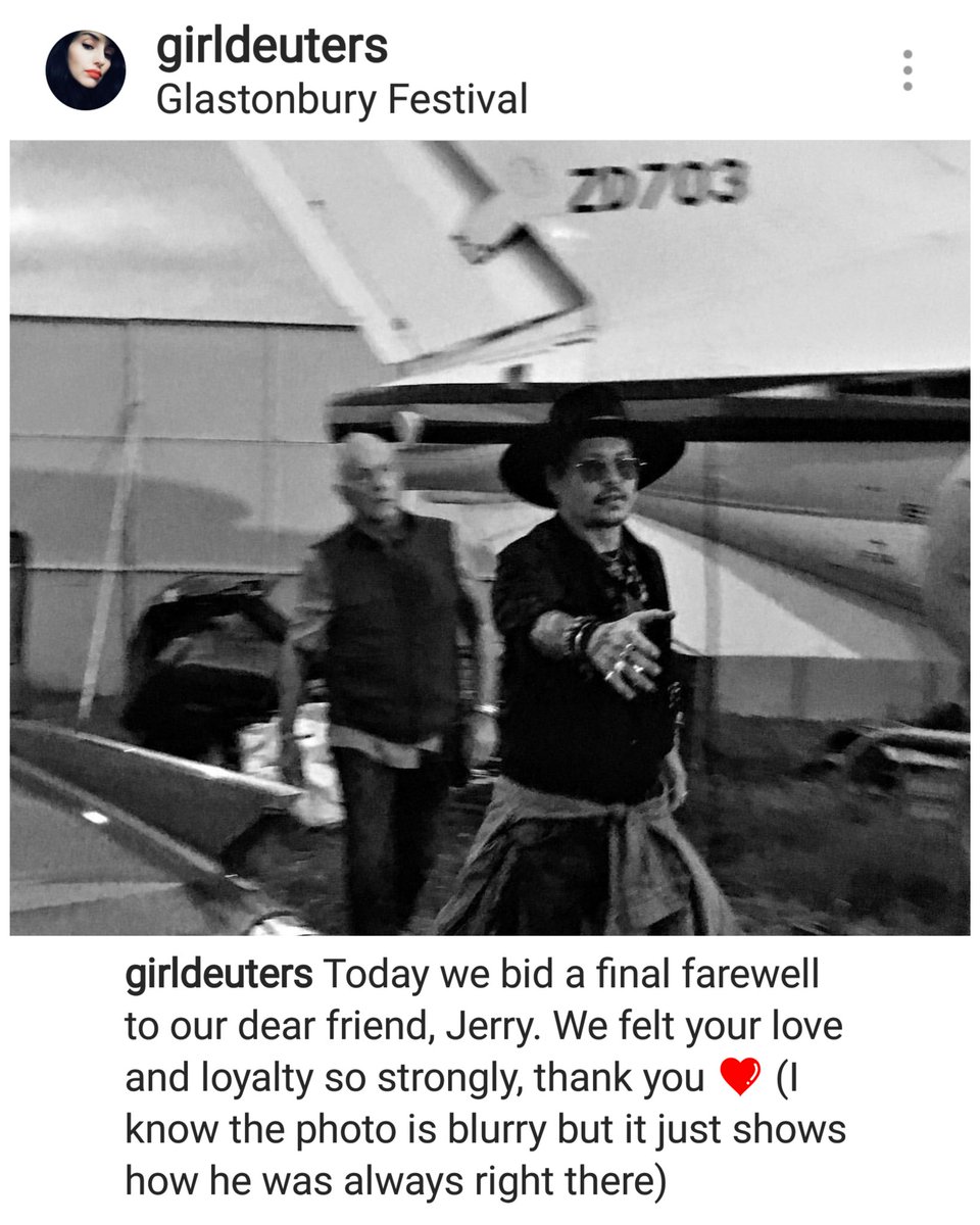 JeneBete's tweet photo. In loving memory of
🕯️#JerryJudge 🕯️
14th January 1953 - 4th April 2019
📷(images from Gina old insta-stories found via search)
The #JJ13 tattoo #JohnnyDepp has of Jerry obviously has a deeper personal meaning for him #LifeAngel but lead to the impression that it was the date. https://t.co/LQhIsFMawI