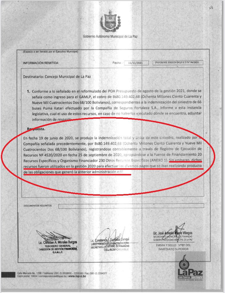 RoxPDC's tweet photo. Señor @LuisRevillaH le adjunto las pruebas que fundamentan mi posición. El señor @ivanariasduran respondió a mi fiscalización señalando que SE GASTARON LOS RECURSOS DE LOS PUMAKATARI, EMERGENTES DEL SEGURO, EN OTRAS COSAS. Amerita que las autoridades llamadas por ley investiguen https://t.co/4DB2lRuImG