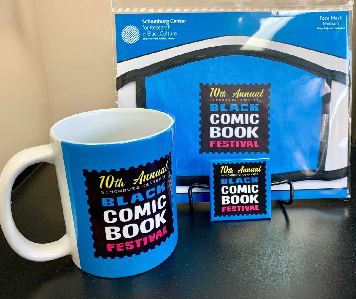 SchomburgCenter's tweet photo. Shop #SchomCom2022! Visit #SchomburgShop online to purchase your swag from our 10th annual Black Comic Book Festival. You can also explore the Shop to buy books, clothing, and jewelry created by Black and Brown artists. #SchomburgCenter https://t.co/xUnWFTPL8T https://t.co/0qRn5tzPor