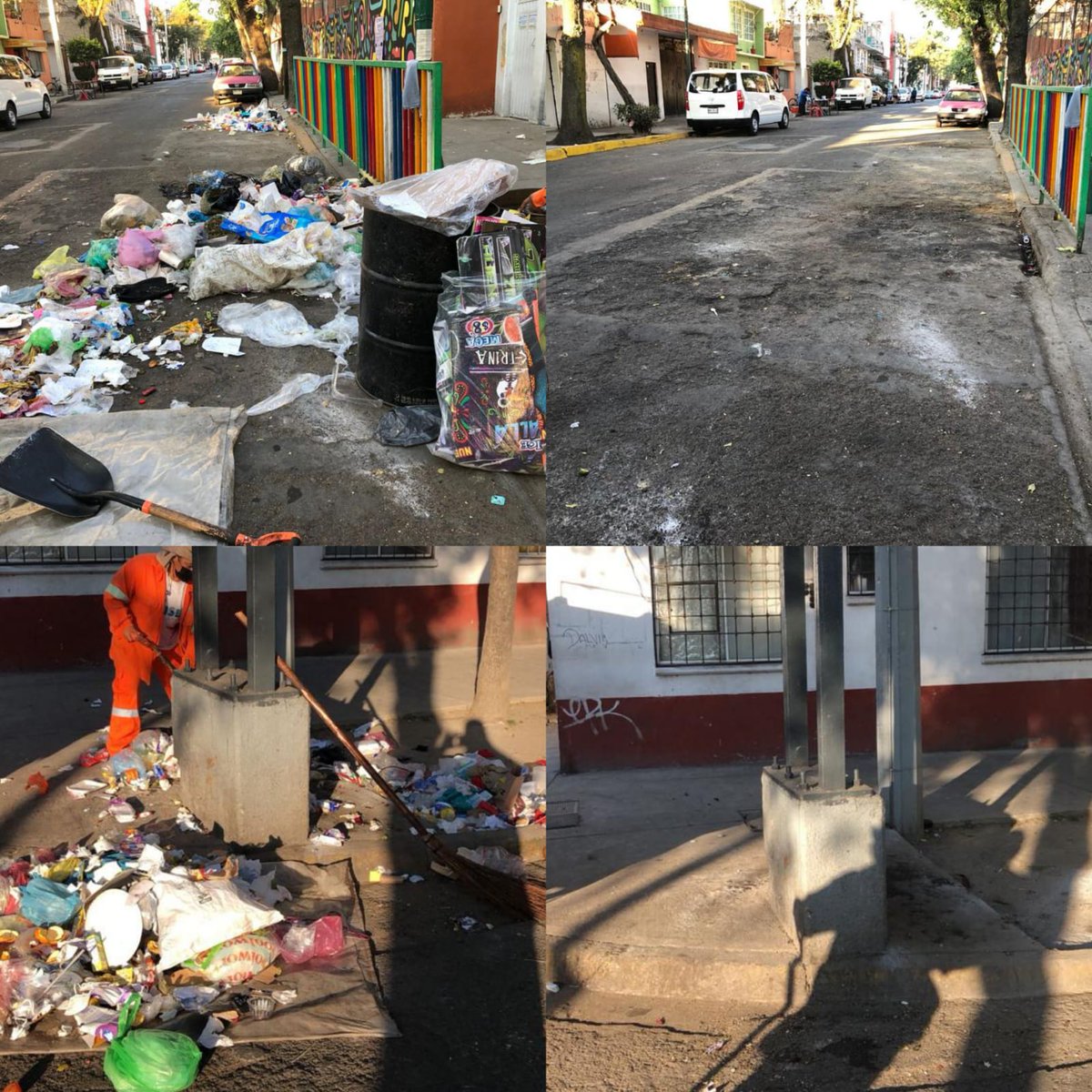 AlcCuauhtemocMx's tweet photo. Atendemos los tiraderos clandestinos de la demarcación, a fin de mantener limpios los #EspaciosPúblicos.
Hacemos un llamado a no dejar residuos en la #VíaPública🚯 y entregarlos al camión recolector.🚛
✅ Unidad Habitacional #Tlatelolco
✅ #LaViga y #ParqueElIndio https://t.co/sBCoOrZOxd