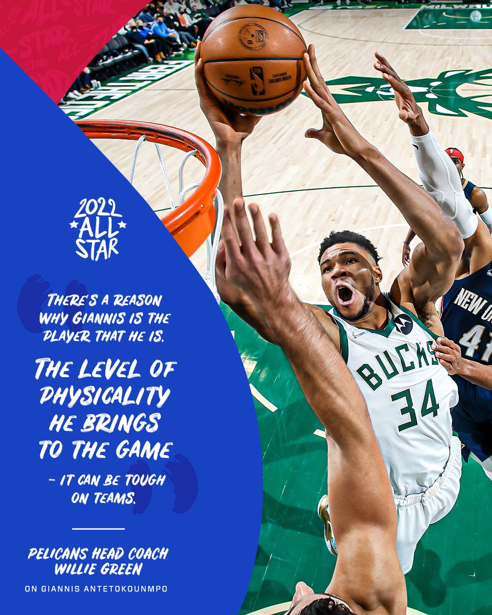 Bucks's tweet photo. The Greek Freak since returning on Christmas Day:

32.6 PPG
11.1 RPG
7.1 APG
1.2 BPG

RT to vote @Giannis_An34 for #NBAAllStar!! https://t.co/vbPAQEi47V