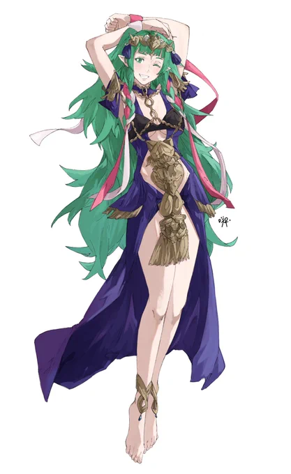 Sothis in Byleth's body commission
(+ Dancer alt) 