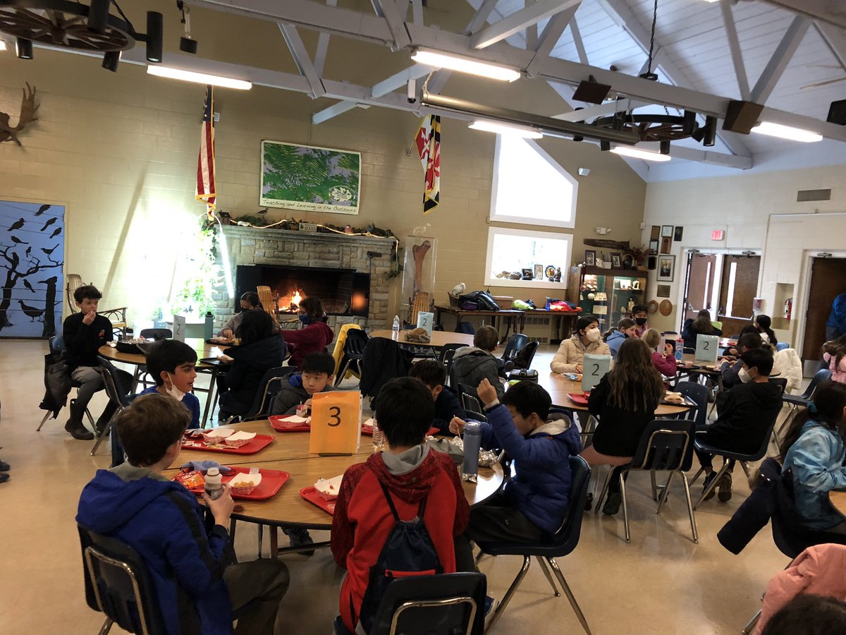 CabinJohnMS's tweet image. All warmed up at lunch and are ready for an afternoon of adventures outside with ‘predator and prey’ and ‘exploring the watershed’ @MCPSOutdoors 
#cjms #funoutdoors #gotscience