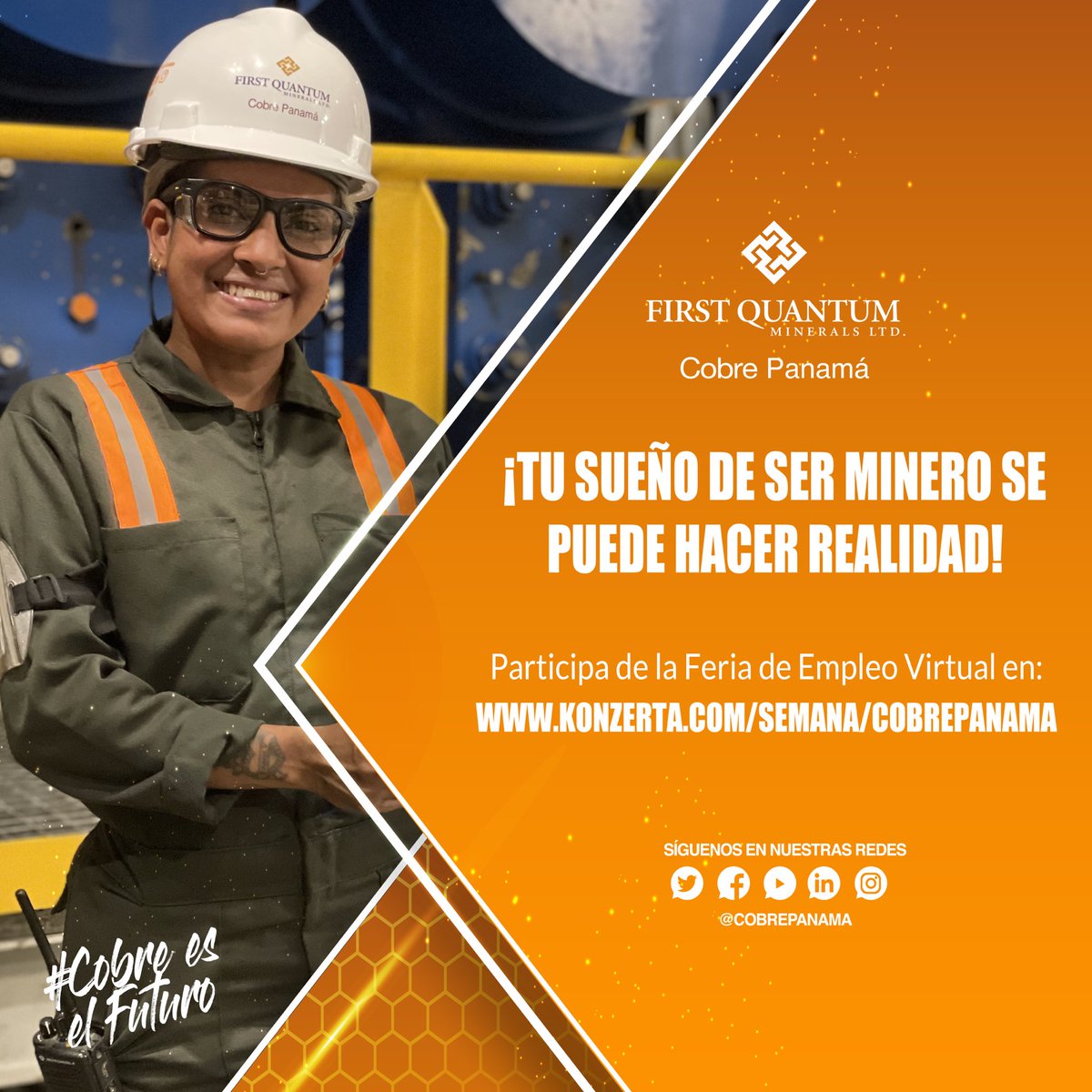 <a href="/egdesagel/">𝔼𝕧𝕒𝕟𝕘𝕖𝕝𝕚𝕟𝕒 de Sagel 🇵🇦</a> <a href="/CAMIPAOFICIAL/">Cámara Minera de Panamá</a> Buenas tardes, esa información es ❌FALSA.  Actualmente tenemos una Feria de Empleo a través de la plataforma <a href="/empleoskonzerta/">Konzerta</a> y puedes participar entrando a 📲 konzerta.com/semana/cobrepa…