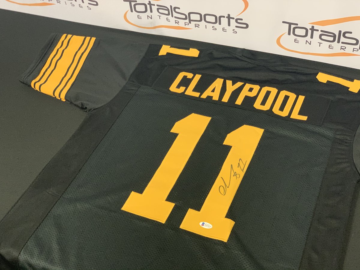 Total Sports Enterprises (@totalsportsent) on Twitter photo If <a href="/ChaseClaypool/">Chase Claypool</a> scores a touchdown AND the Steelers win tonight, we'll give a Chase Claypool autographed jersey to someone who retweets this tweet and follows us! If <a href="/ChaseClaypool/">Chase Claypool</a> scores a touchdown AND the Steelers win tonight, we'll give a Chase Claypool autographed jersey to someone who retweets this tweet and follows us!