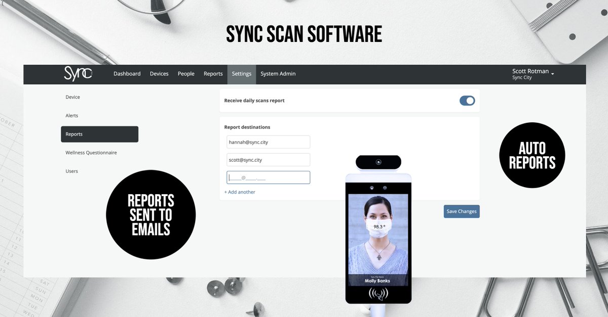 SyncCityTech's tweet image. Attendance Reports + Wellness Questions + Temperature Checks
Email Us: Info@Sync.City for Pricing &amp;amp; More!

#TemperatureChecks #TemperatureScanner #Omicron #WellnessQuestions #WellnessCheck #StaySafe #Covid19