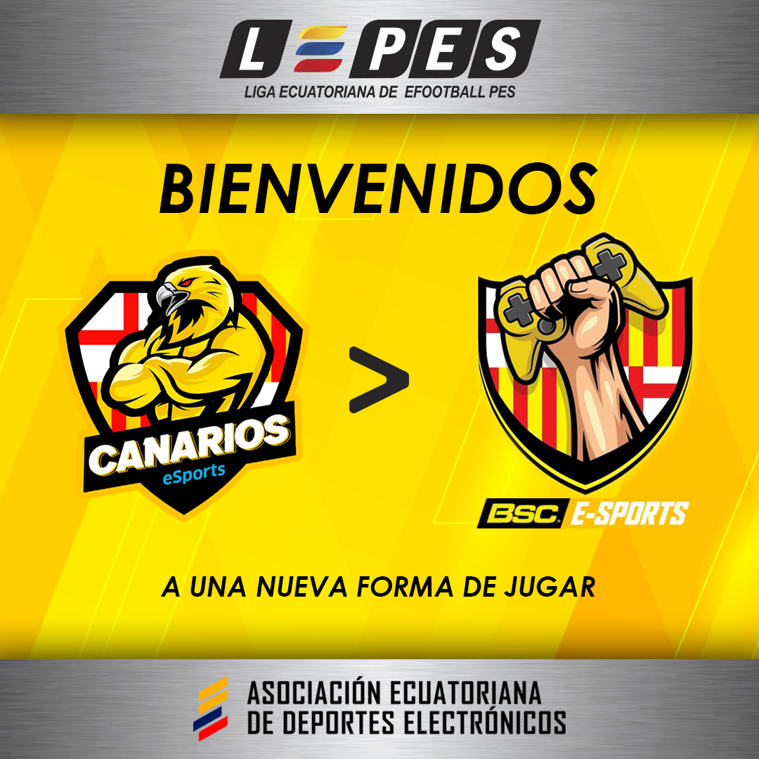 <a href="/BSCeSportsECU/">BSC eSports Team</a> llega a LEPES este 2022.

La división eSports de BSC acordó la representación por parte de <a href="/CanarioseSports/">CANARIOS ESPORTS</a> en la división de eFootball PES. Proyecto liderado por Abraham Dager junto a David Pardo representante de la marca BSC ESPORTS por la apertura. Éxitos
