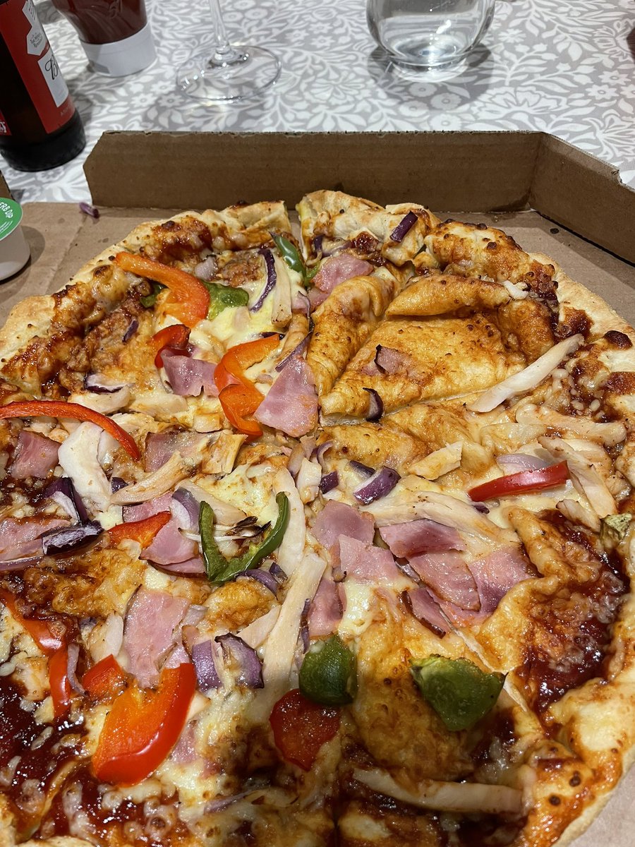 chrisw3103's tweet photo. @Dominos_UK - after many excellent pizza’s, disappointed to see the poor effort at topping this bad boy tonight from the guys at Bromsgrove 🤦🏻‍♂️🤦🏻‍♂️ prob dropped - but 5 second rule! https://t.co/O6JACk7UpX