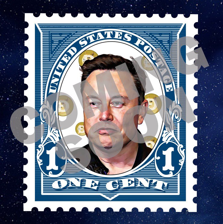 As promised… here it is! You’re first member of ‘The 1¢ Collection’ Mr <a href="/dogecoin/">Dogecoin</a> himself… <a href="/elonmusk/">Elon Musk</a>! There will be 20 Elon stamps minted in total! Will he make your collection?👀 
#ElonMusk #dogecoin #Tesla #NFTCommunity #NFTdrop #ElrondNFT #nft