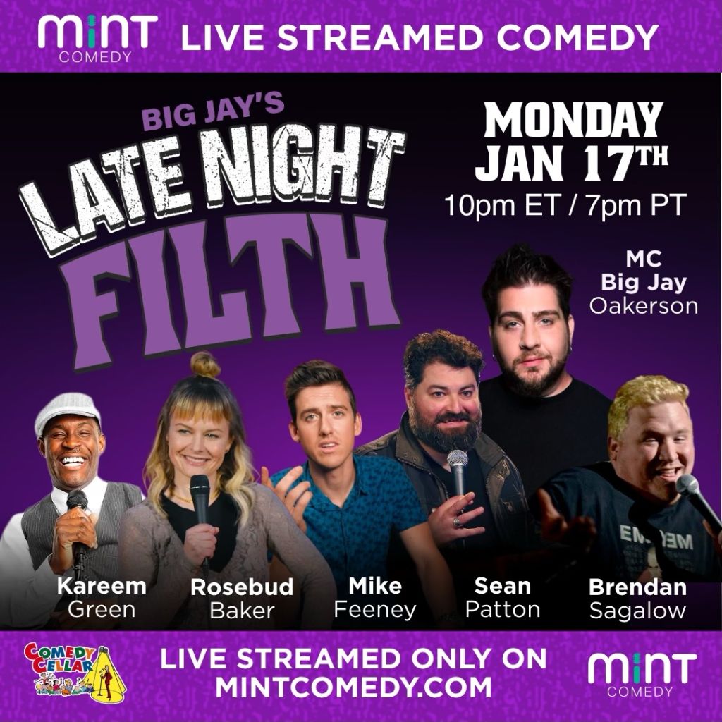 bigjayoakerson's tweet photo. Join me and some of my friends Monday night for a live stream of #LateNightFilth
Live streaming from https://t.co/xqikJl5gfA - 10pm ET / 7pm PT

@rosebudbaker   @IAmMikeFeeney  @BrendanSagalow @KareemGreen @mrseanpatton https://t.co/NrZrWydinL