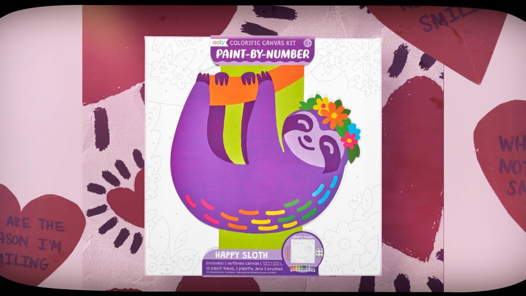 girlslifemag's tweet photo. Complete this adorable Ooly paint-by-number piece to reveal a happy sloth. Match the numbers to the paint tubes, then apply the colors with your pick of three brushes. WIN #Ooly here: https://t.co/3Az0jNRg47 https://t.co/KlMQ8PIWJK