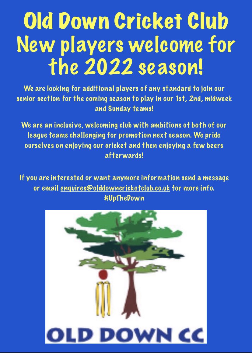 odcc's tweet photo. We are looking for additional players for the 2022 season! Hopefully we will be able to confirm indoor net dates soon! https://t.co/xVG55NPuht