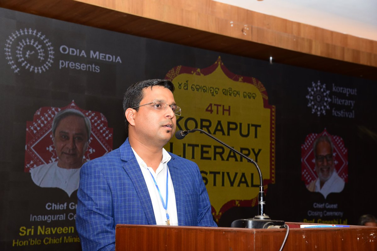 KoraputLitFest's tweet photo. INAUGURAL SESSION
---
4th KORAPUT LITERARY FESTIVAL
Organised by Odia Media Private Limited
Publishing partner @peninbooks 
26 December 2021
GUESTS: CM @Naveen_Odisha, poet Haraprasad Das, social activist Jagadananda 
Presided over by author and festival director @AuthorSubhransu https://t.co/R8xcSpijdV