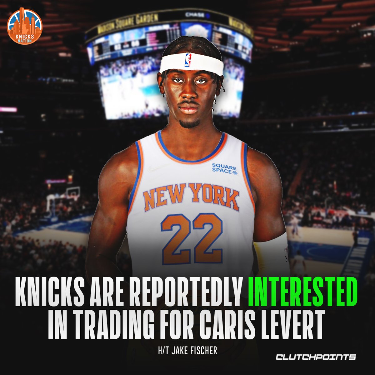 KnicksNationCP's tweet photo. We've got eyes on Caris LeVert! 👀

Per sources, the Pacers are setting up a trade option for the guard in exchange for multiple-first-round picks. https://t.co/6A5yad9Ng7