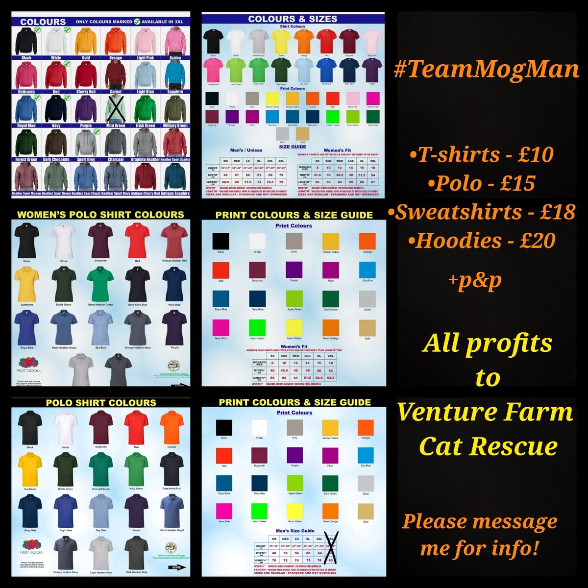 MogmansWardrobe's tweet photo. My Humans are happy as their prototype t-shirts have turned up, and we love them!!! 
Our first order for my #TeamMogMan charity MogWare has gone in to the printers, so will hopefully be with us shortly!!! 

#CatsOfTwitter #CatsOnTwitter #cat #gato #charity #fundraiser #fashion https://t.co/oSVah9wZY1