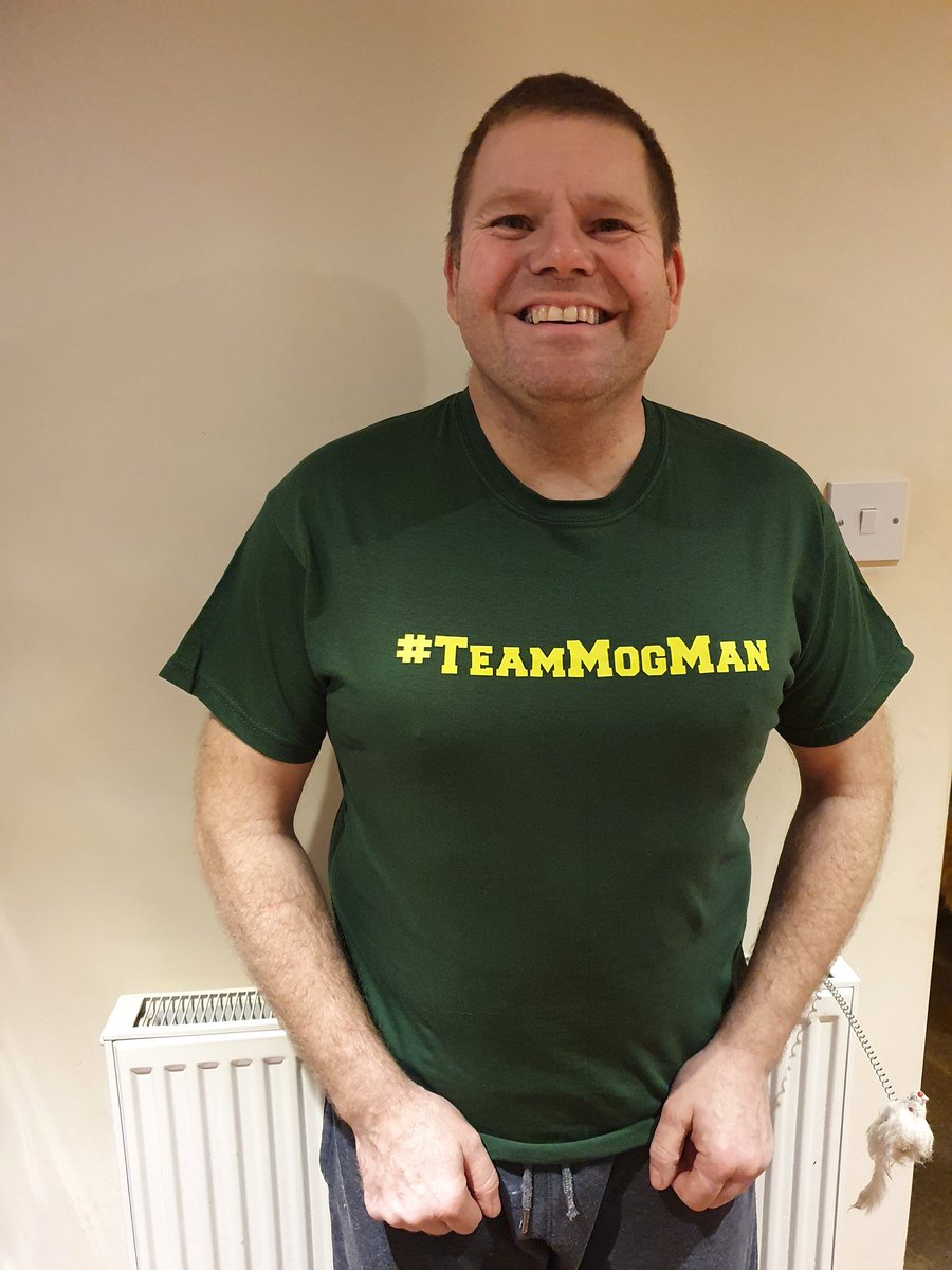 MogmansWardrobe's tweet photo. My Humans are happy as their prototype t-shirts have turned up, and we love them!!! 
Our first order for my #TeamMogMan charity MogWare has gone in to the printers, so will hopefully be with us shortly!!! 

#CatsOfTwitter #CatsOnTwitter #cat #gato #charity #fundraiser #fashion https://t.co/oSVah9wZY1