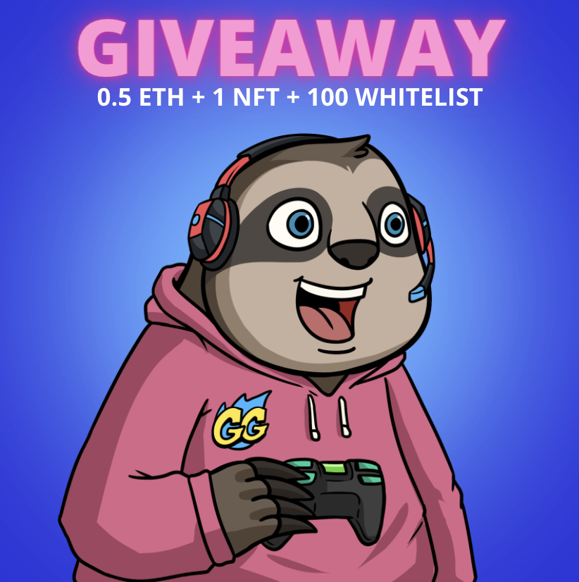 SlothWorldNFT's tweet photo. 🎁 HUGE GIVEAWAY 🎁

0.5 ETH 💰
5 NFT’s 🖼️
100 WHITELIST SPOTS 🔐

How to win:
1️⃣ Follow us on Twitter.
2️⃣ Like and Retweet this post.
3️⃣ Join the Discord - https://t.co/qZgJqJ5pAh
4️⃣ Tag 2 friends on this post.

Good luck! 🦥

#NFTgiveaway #NFT #NFTCommunity #nftdrop #giveaway https://t.co/mXrr8HNA8J