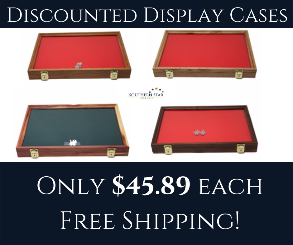 SS_DisplayCase's tweet image. Looking for the best deal on wood display cases for your collection? These cases offer great protection and will take your collection to the next level.These cases are $45.89 each and Free Shipping! Find the best deal here, bulk discounts also available 👉 wooddisplaycases.com/discounted-dis…