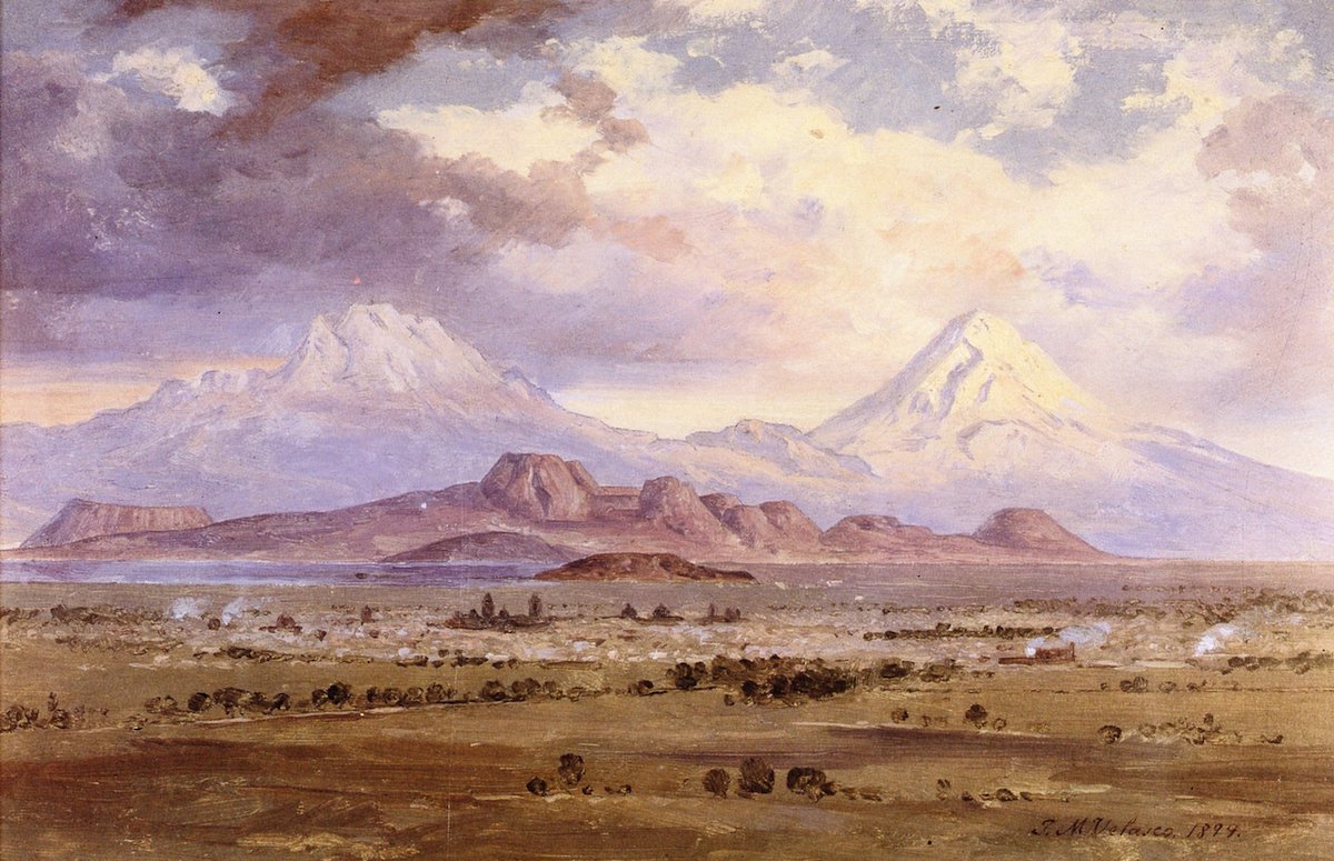 Popocatépetl e Iztaccihuatl, 1899 #josemariavelasco #realism